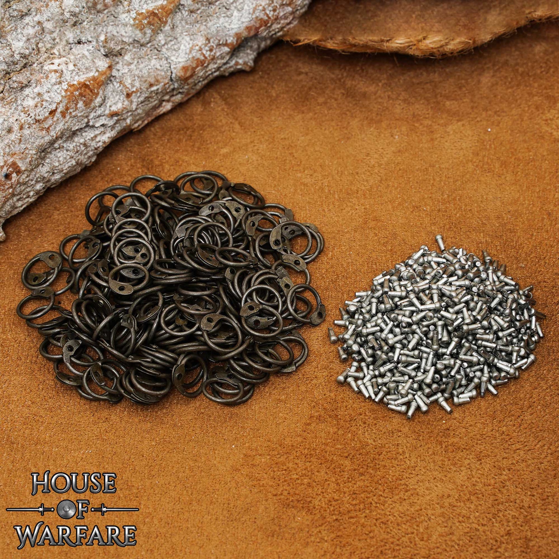 Kit de Correo de Anillas Sueltas - Anillas Redondas Remachadas de Acero Dulce, 8 Mm de Diámetro Interior, Calibre 18 - Imagen 11