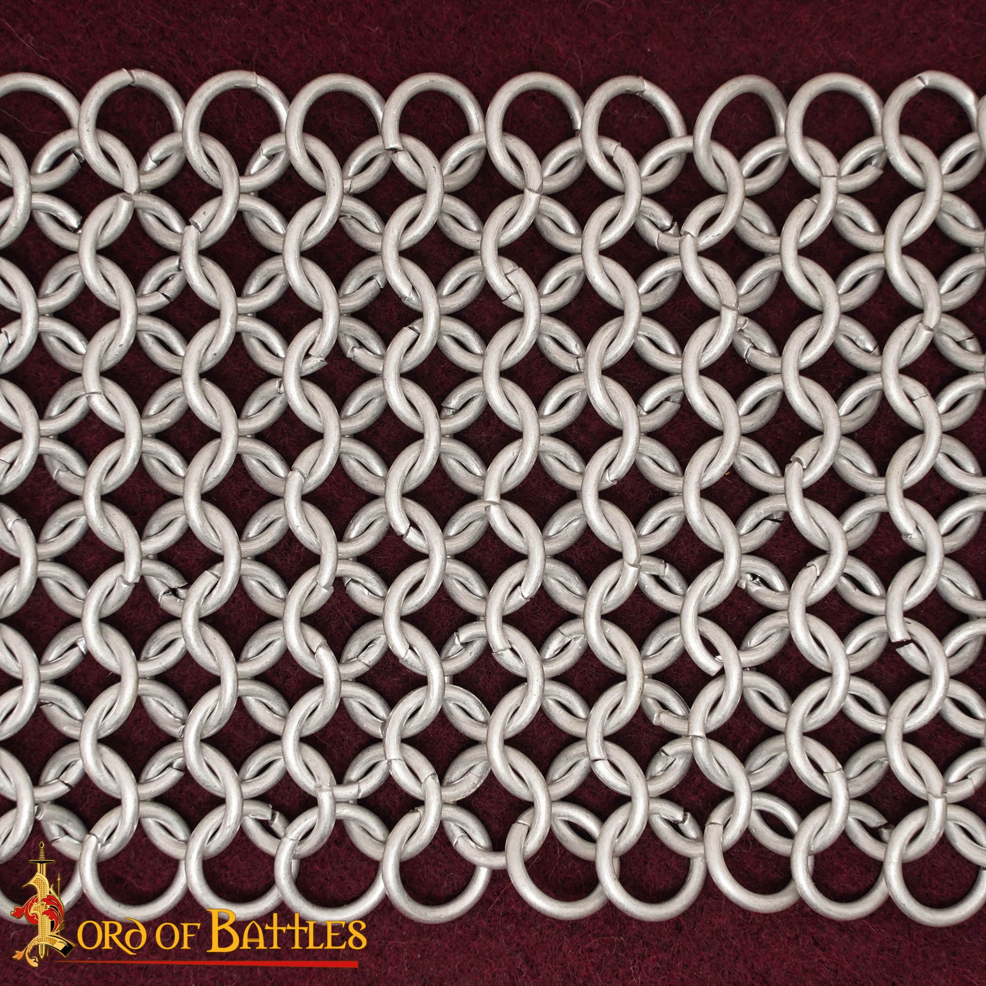 Corbata de Cota de Malla - Aluminio de 8mm 16 Gauge - Corbata Vikinga Hecha a Mano para Larp, Cosplay, Renacimiento, Steampunk Gótico, Regalos para Hombres y Guerreros - Imagen 6