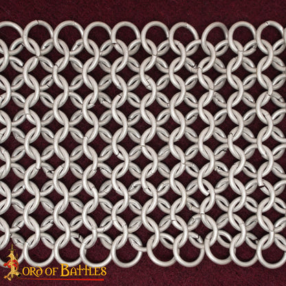 Corbata de Cota de Malla - Aluminio de 8mm 16 Gauge - Corbata Vikinga Hecha a Mano para Larp, Cosplay, Renacimiento, Steampunk Gótico, Regalos para Hombres y Guerreros - Imagen 6