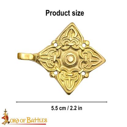 Broche de Latón Fundido para Caftán o Capa Vikinga / Rusa Histórica - Imagen 3