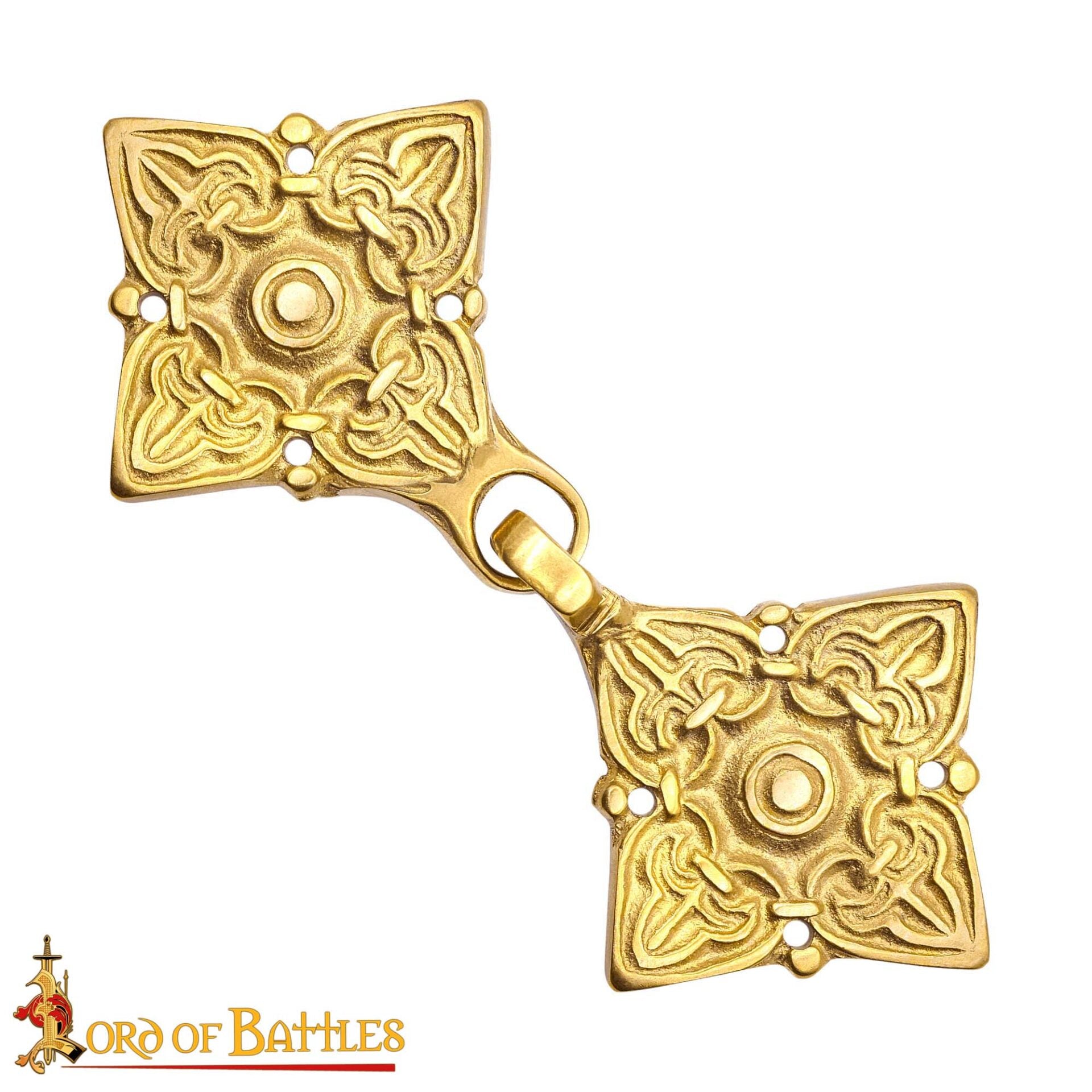 Broche de Latón Fundido para Caftán o Capa Vikinga / Rusa Histórica - Imagen 4