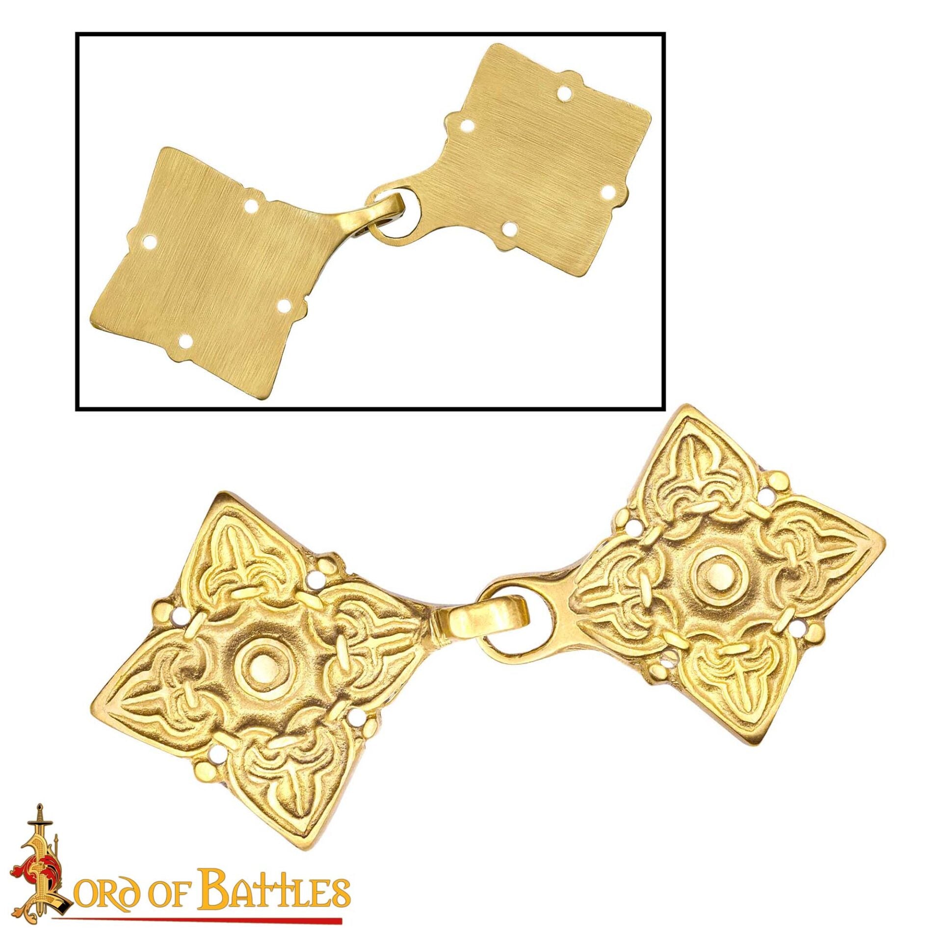 Broche de Latón Fundido para Caftán o Capa Vikinga / Rusa Histórica - Imagen 5