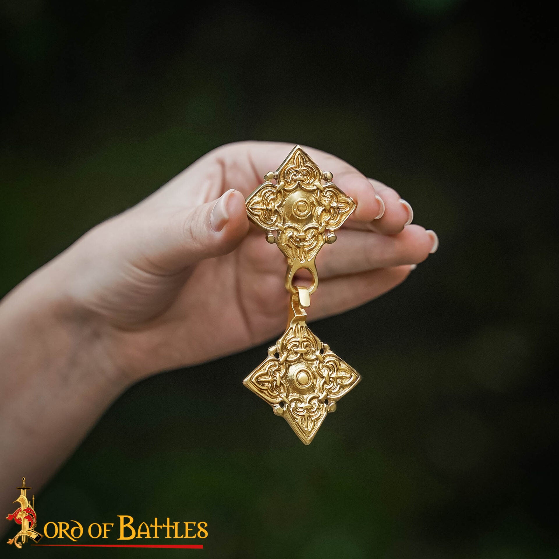 Broche de Latón Fundido para Caftán o Capa Vikinga / Rusa Histórica - Imagen 7