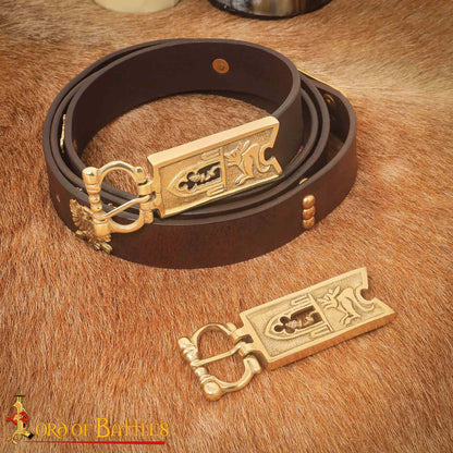 Hebilla Medieval de Latón con Cardo Cerrado - Accesorio para Cinturón Macizo - Imagen 6
