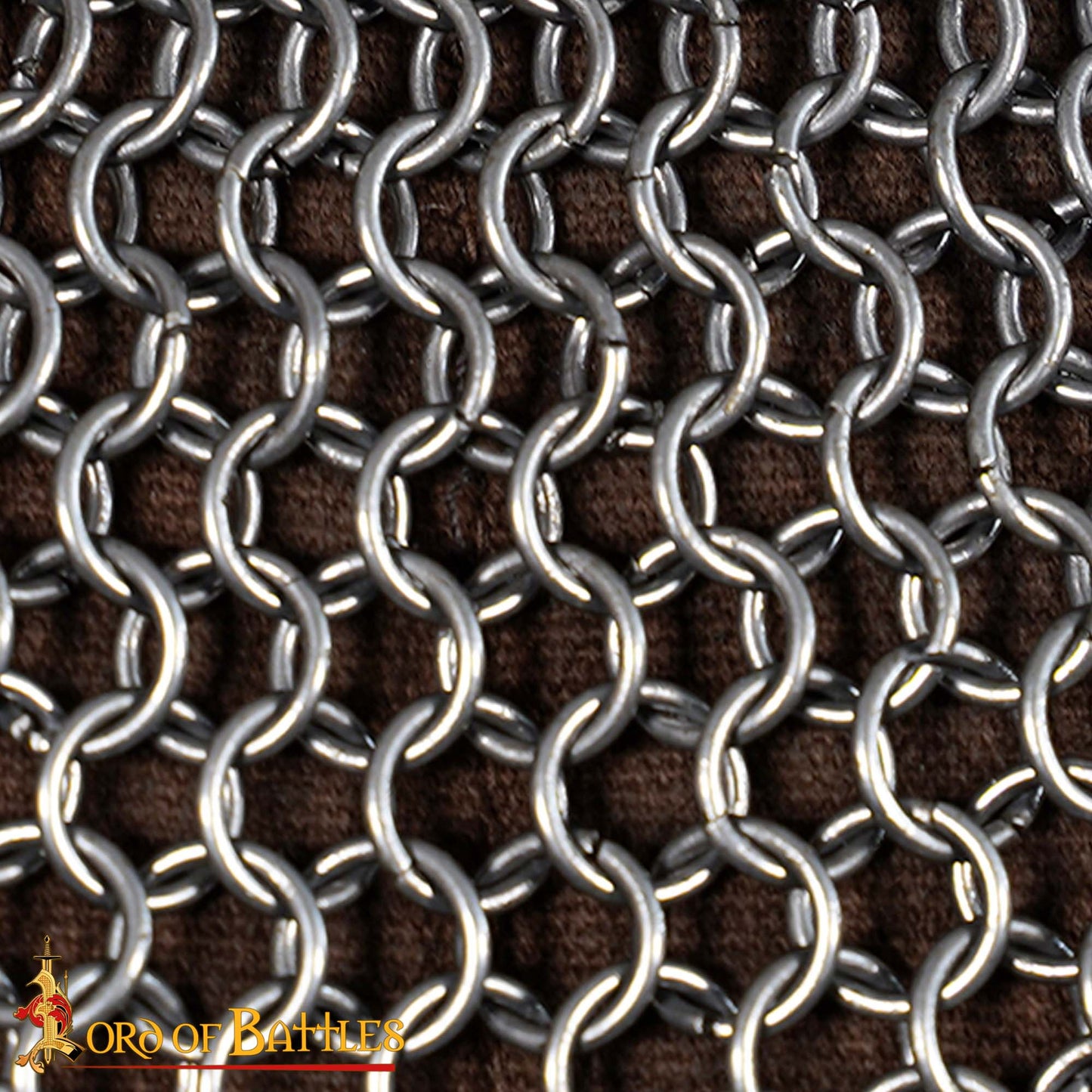 Cofia Medieval de Cota de Malla - Abertura en V - Acero para Muelles de Calibre 16 - Anillas de 9 Mm Conificado - Imagen 7