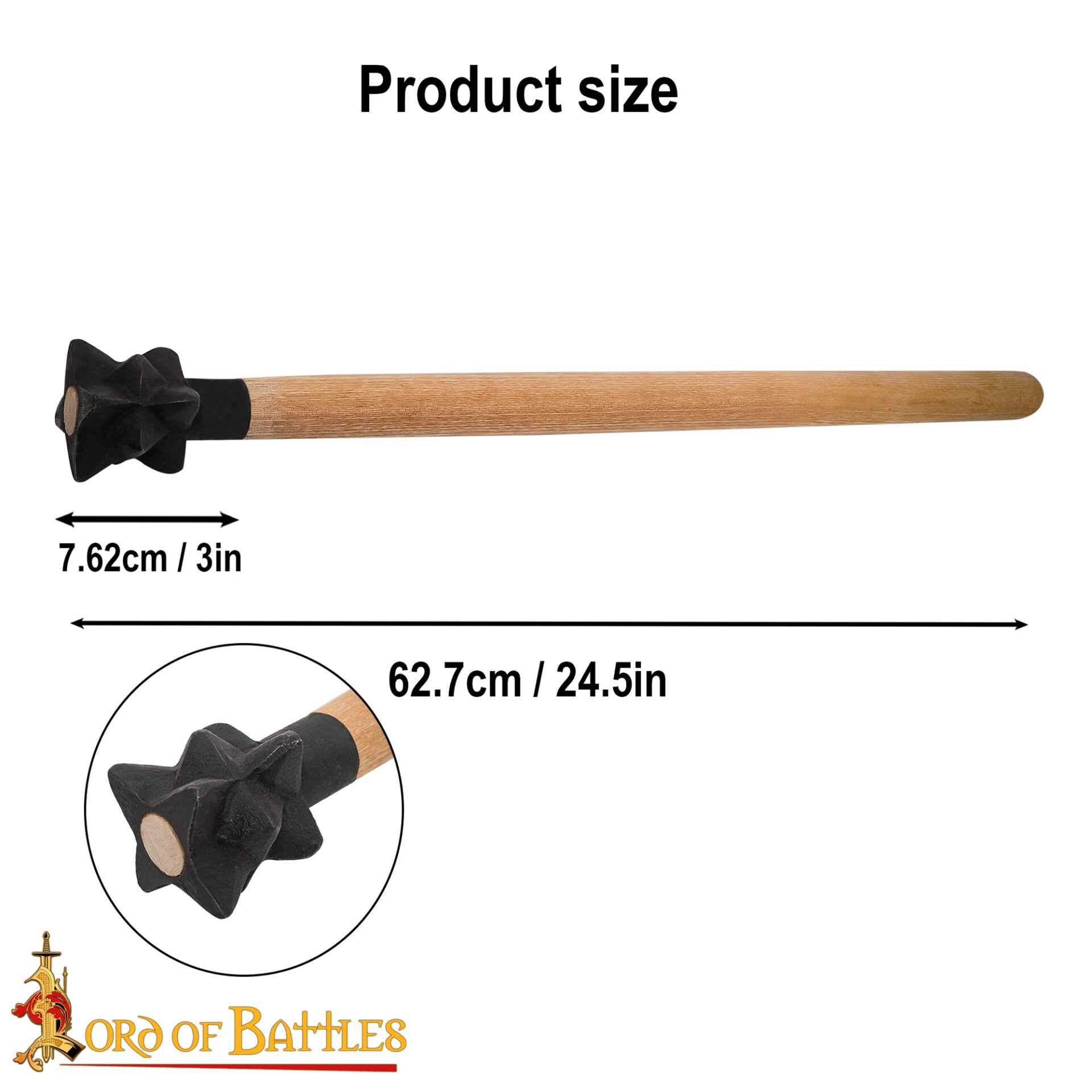 Maza Medieval Robusta con Pinchos - Imagen 3