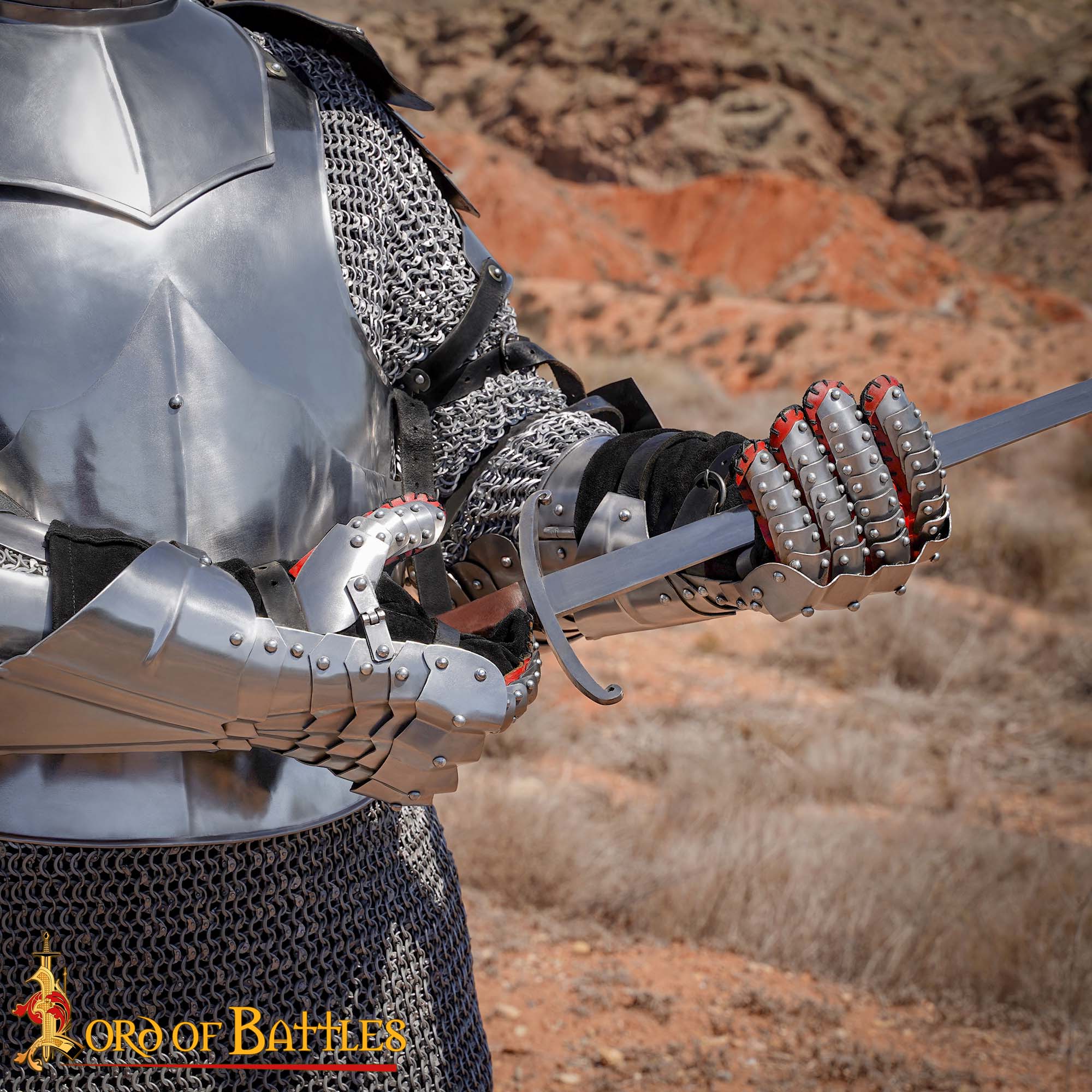 Guanteletes Medievales / Góticos de Caballero de Acero Calibre 18 - Imagen 6