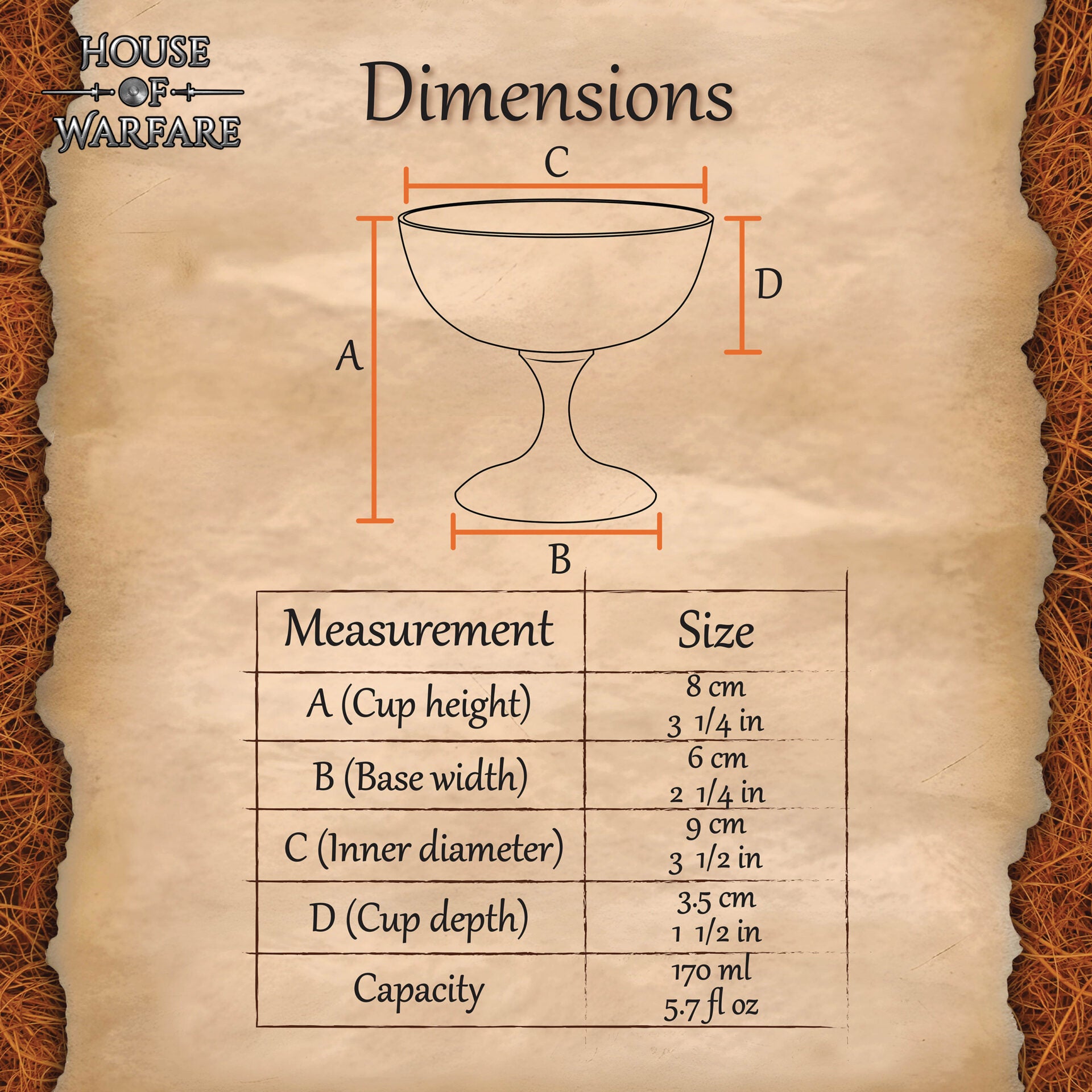 Copa Medieval Cáliz Vintage de Latón - Copa en Relieve para Fiestas y Decoración del Hogar - Imagen 3