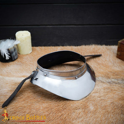 Renaissance Lady Conquistador Gorget Pequeño de Acero Calibre 16 - Imagen 1