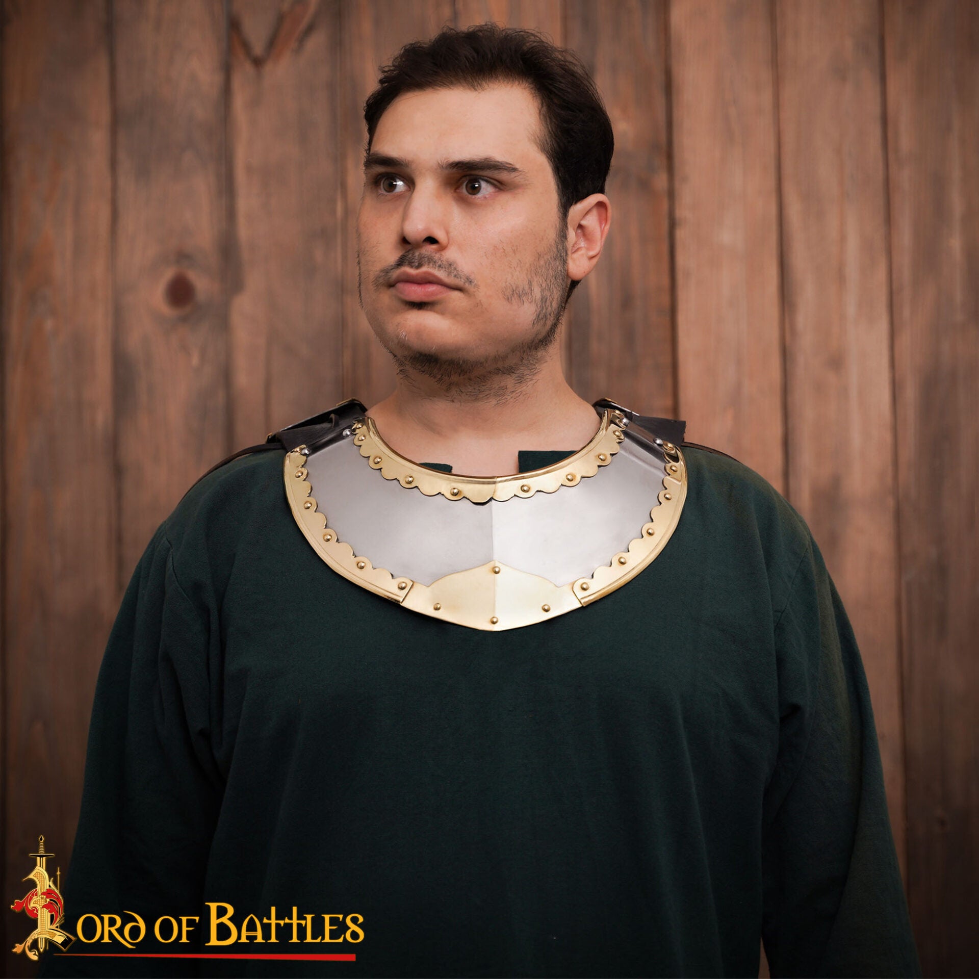 Húsar Gorget Armadura de Placas con Latón de Calibre 16 - Imagen 1