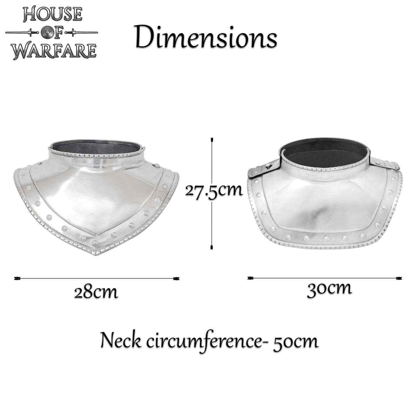 15o - 16o Siglo Acero Cuello Gorget Medieval Cuello Placa Armadura para Soldados - Imagen 12