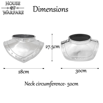 15o - 16o Siglo Acero Cuello Gorget Medieval Cuello Placa Armadura para Soldados - Imagen 12