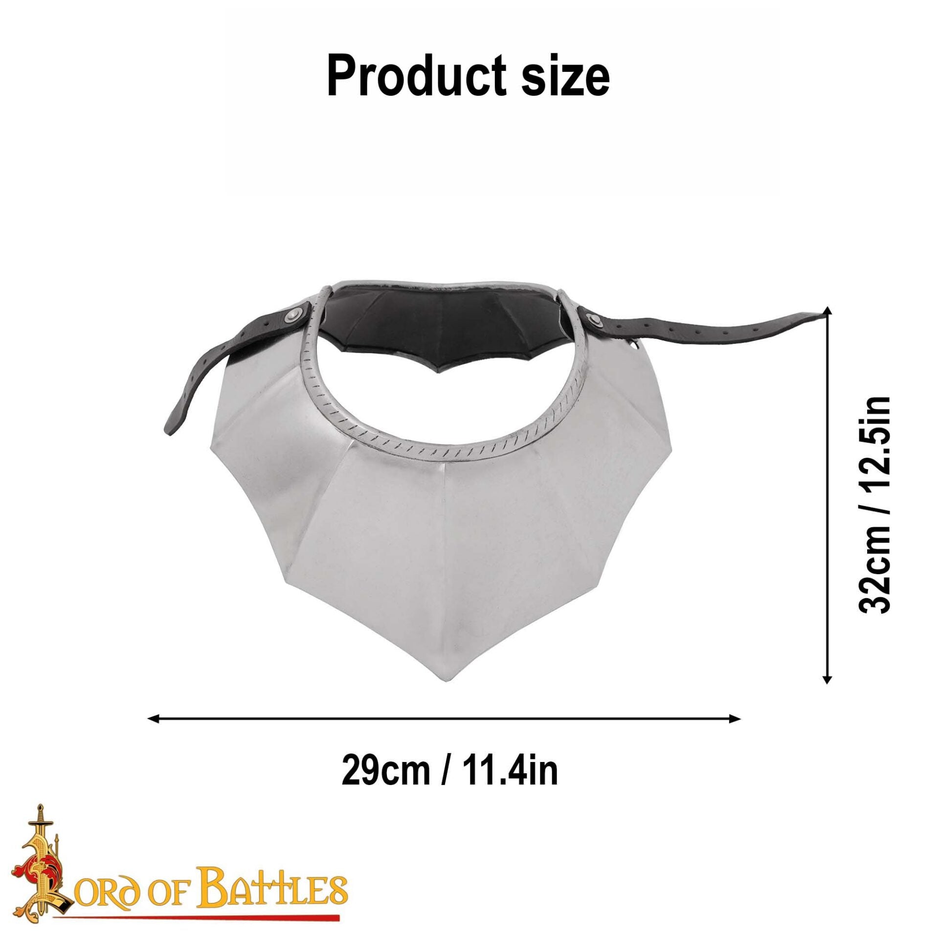 Gorget Caballero Gótico con Bordes Estriados y Diseño de Cuerda Calibre 16 - Imagen 3