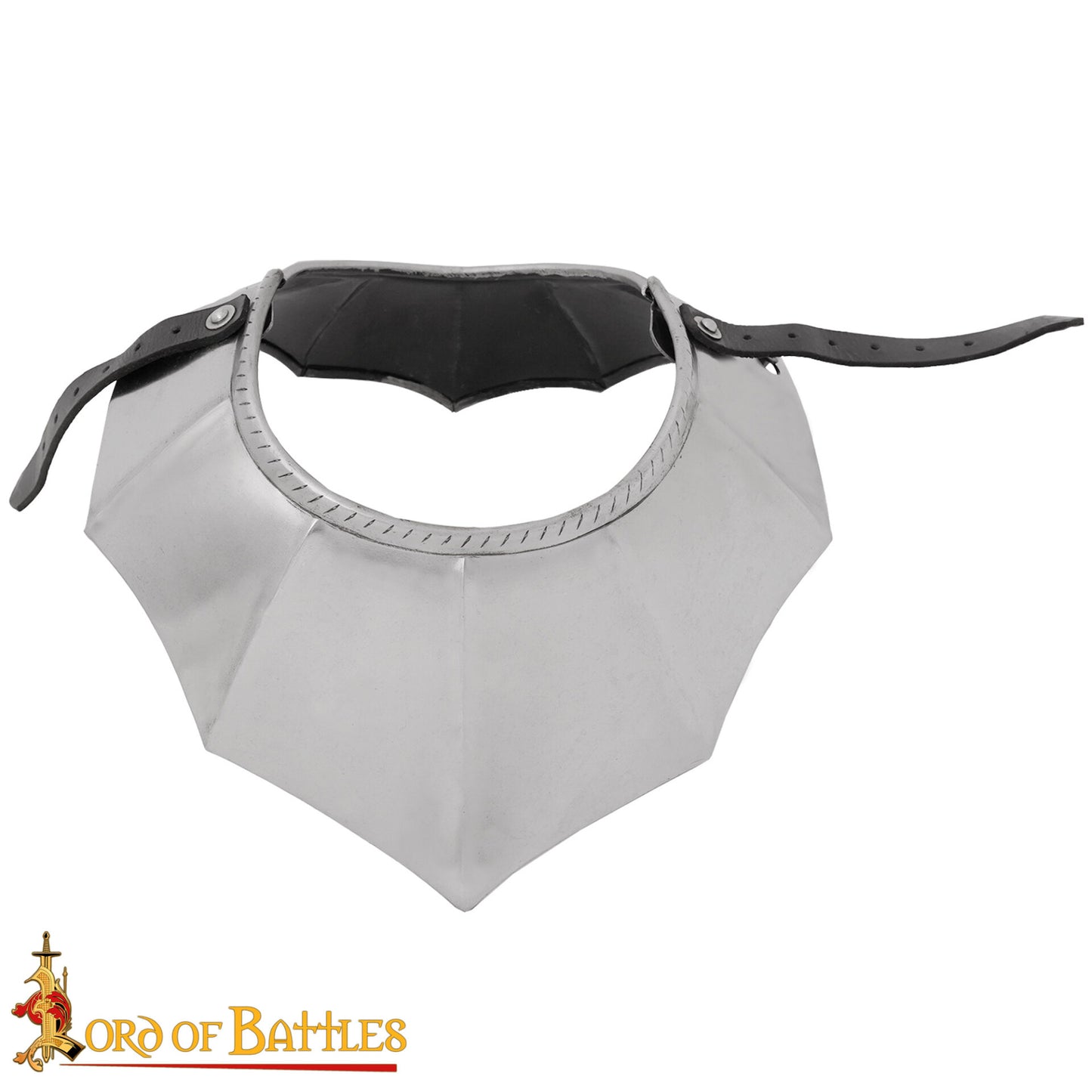 Gorget Caballero Gótico con Bordes Estriados y Diseño de Cuerda Calibre 16 - Imagen 4