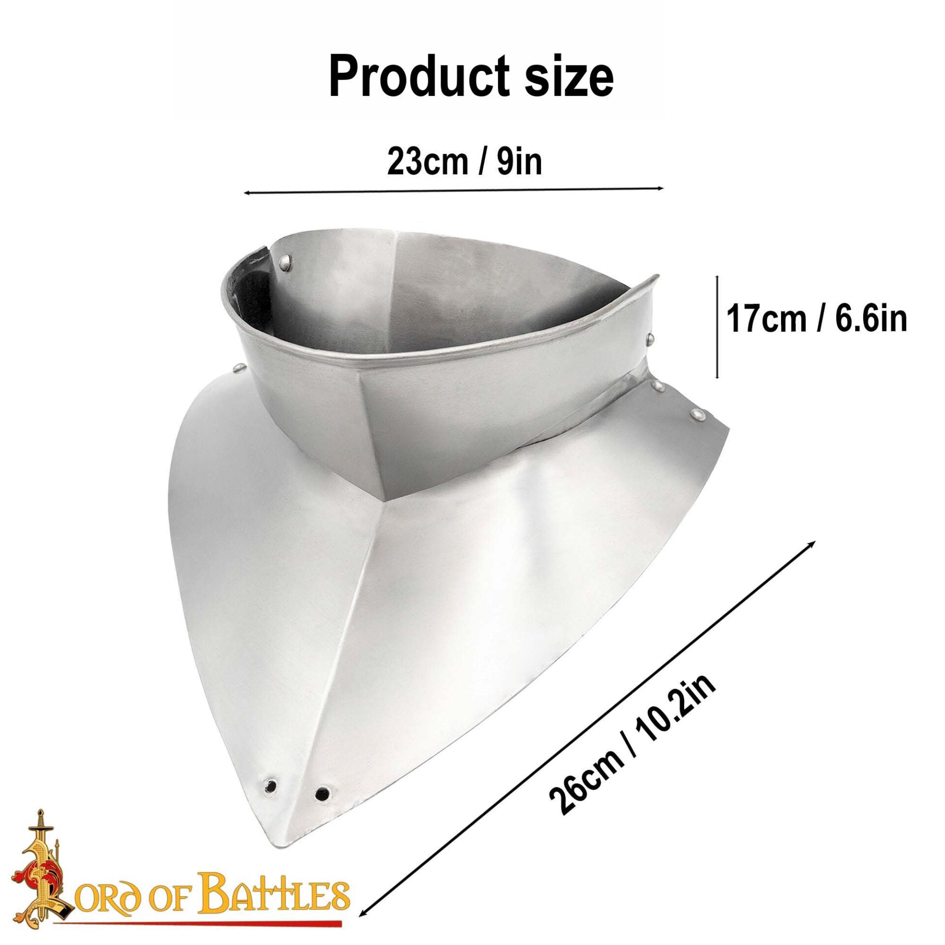 Gorget Medieval del Siglo Xv con Bevor Calibre 16 - Imagen 3