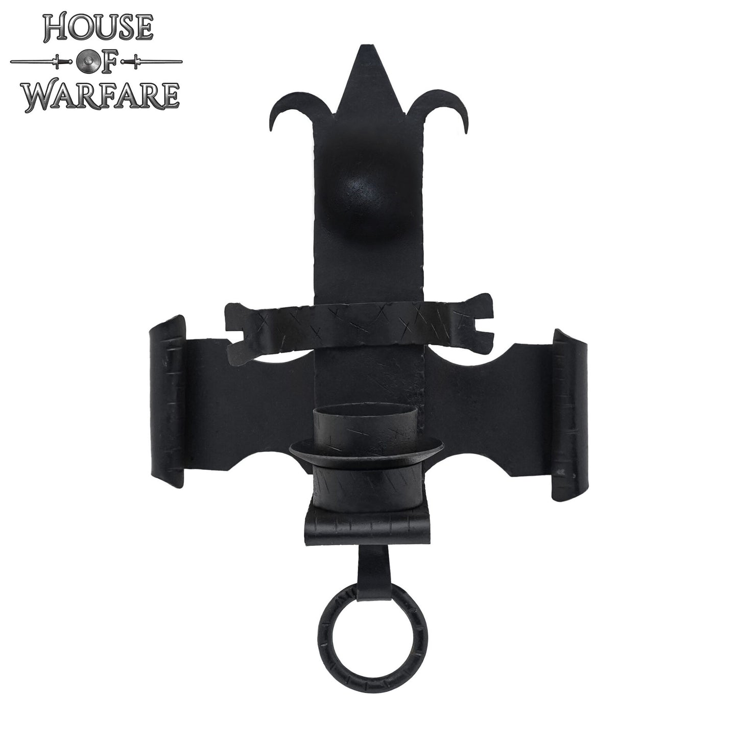 Castillo Medieval Candelabro de Pared de Hierro | Portavelas Gótico Forjado a Mano - Imagen 4