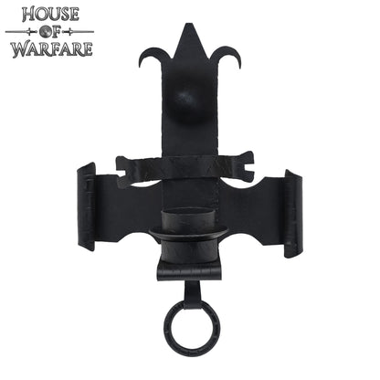 Castillo Medieval Candelabro de Pared de Hierro | Portavelas Gótico Forjado a Mano - Imagen 4
