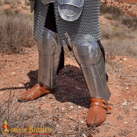 Grebas de Acero Dark Knight con Poleyns / Rodilleras Incluidas Calibre 18 - Imagen 2