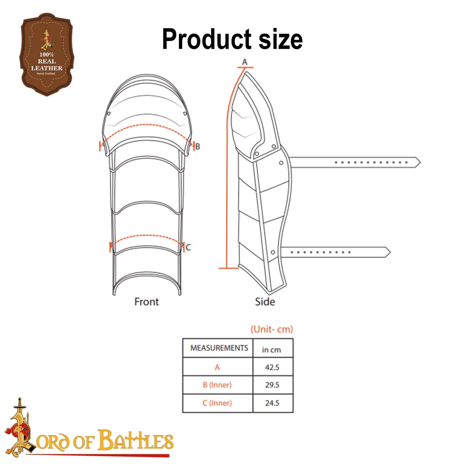 Grebas de Acero Dark Knight con Poleyns / Rodilleras Incluidas Calibre 18 - Imagen 3