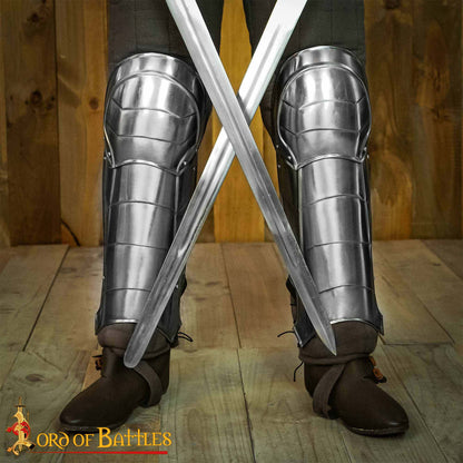 Grebas de Acero Dark Knight con Poleyns / Rodilleras Incluidas Calibre 18 - Imagen 5
