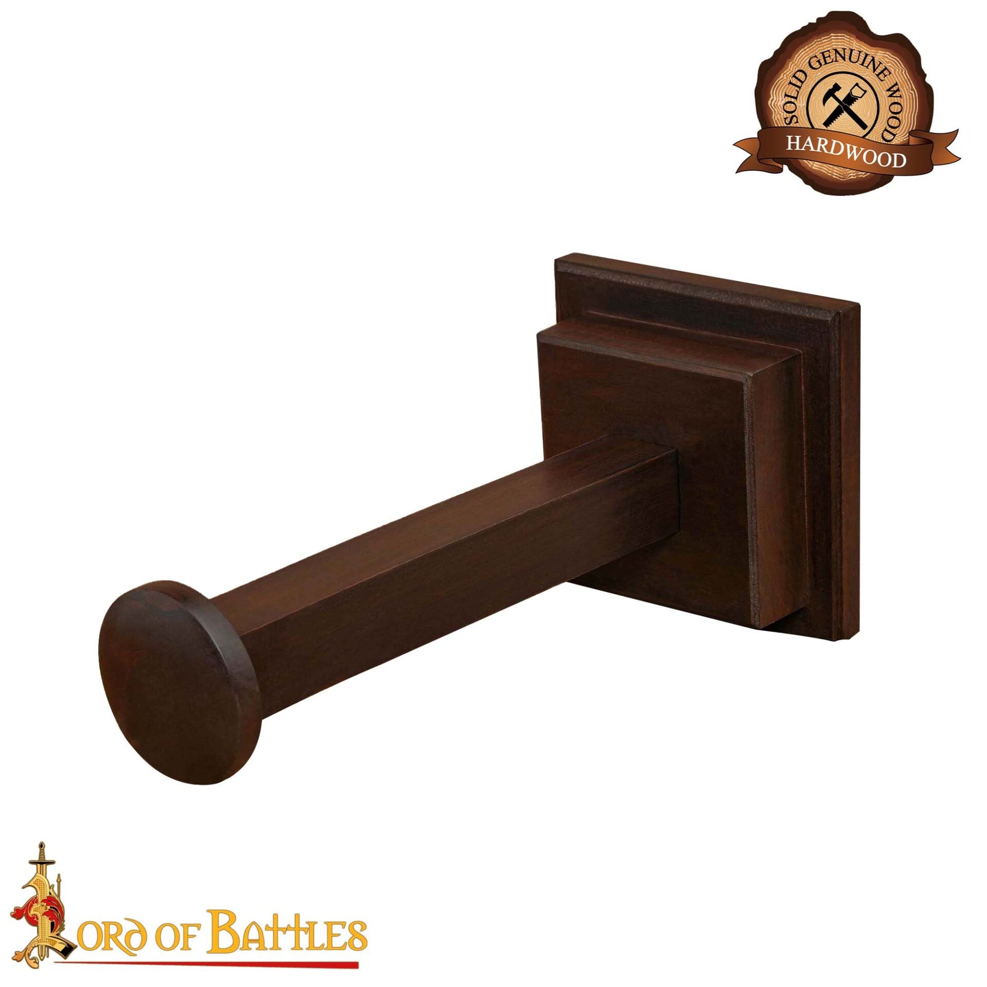 Soporte de Madera Auténtica Hecho a Mano para Cascos con o sin Aventail - Imagen 4