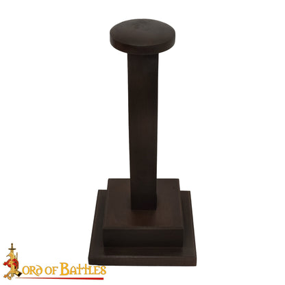 Soporte de Madera Auténtica Hecho a Mano para Cascos con o sin Aventail - Imagen 5
