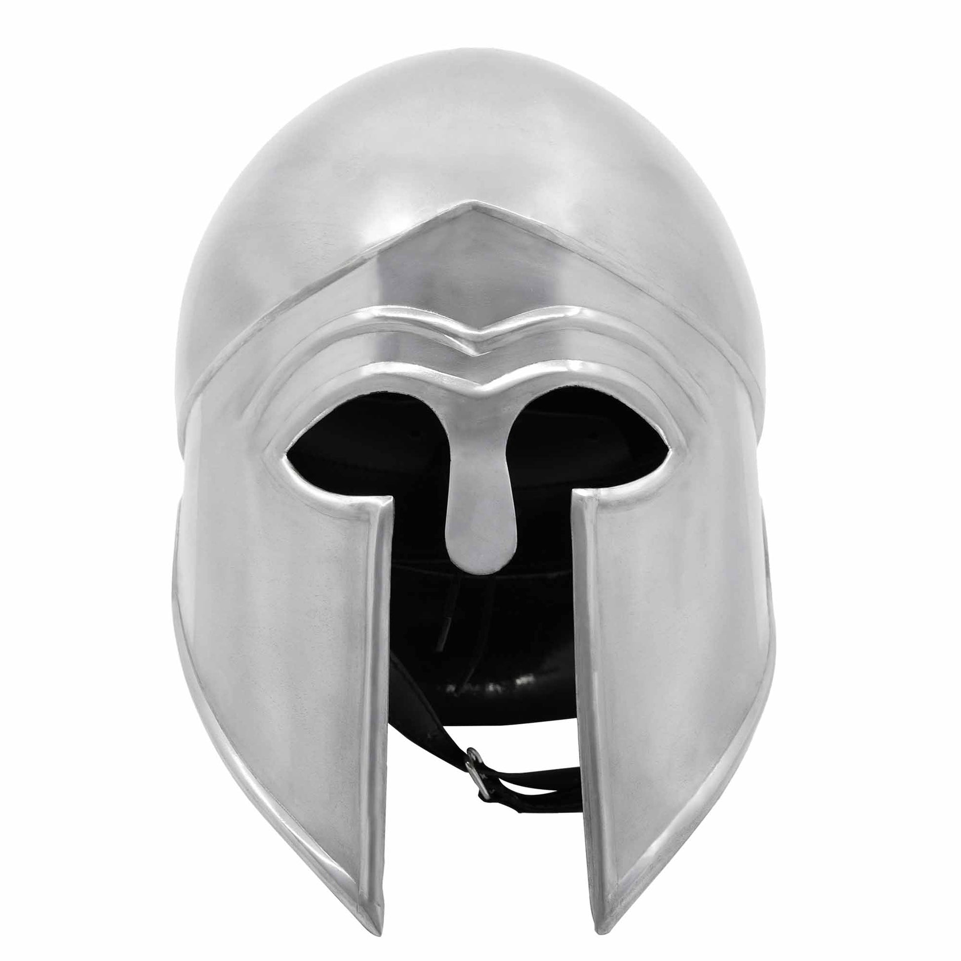 Casco Griego Hoplita Corintio de Acero con Forro de Cuero - Imagen 4