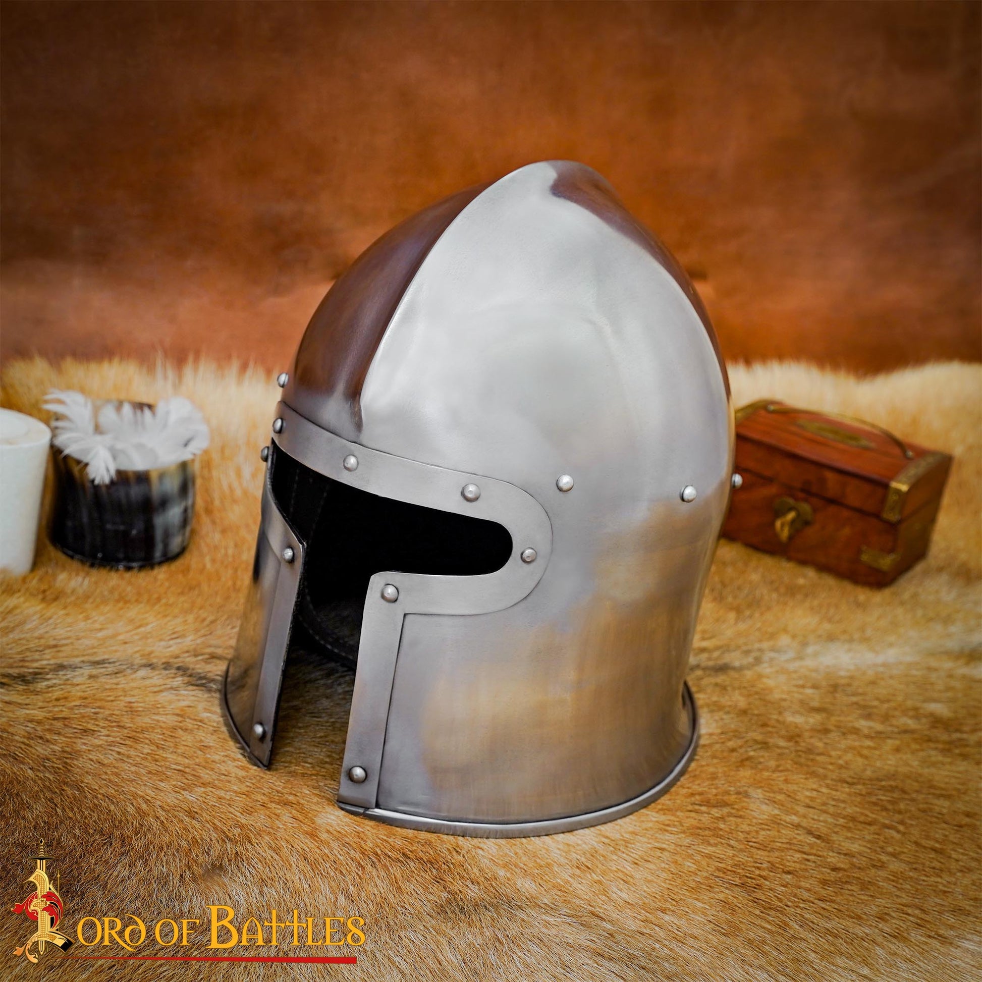 Casco Barbute Italiano del Siglo Xv Calibre 16 - Imagen 1