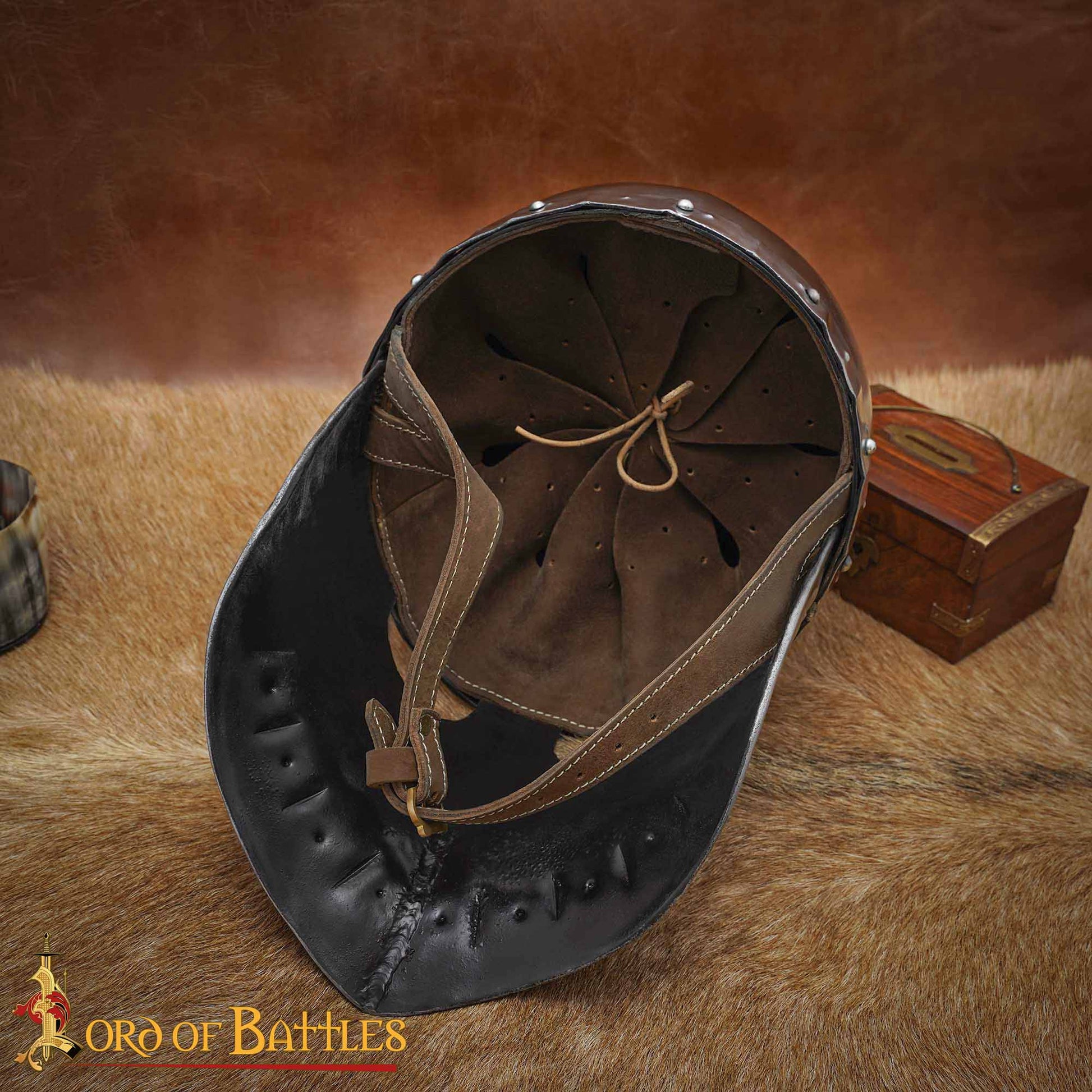 Medieval Italo - Casco Normando de Acero Calibre 16 - Imagen 2