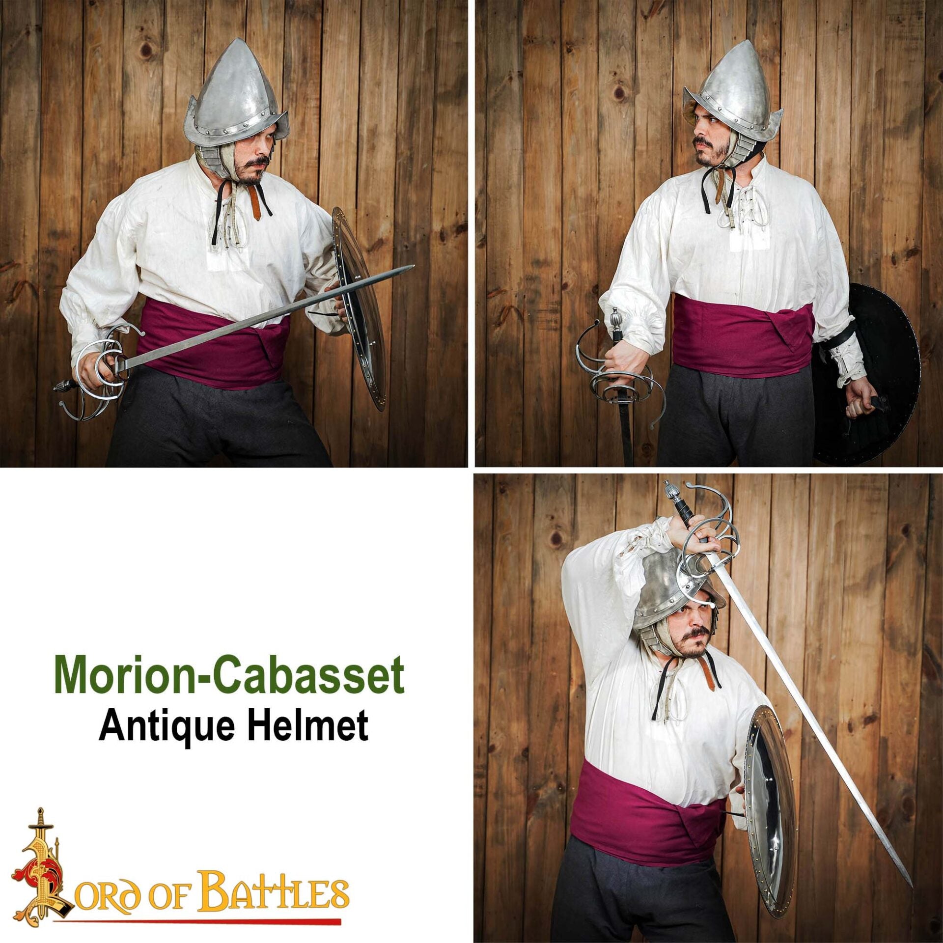 Casco de Morrión Español del Siglo Xvi de los Tercios Calibre 16 - Imagen 7