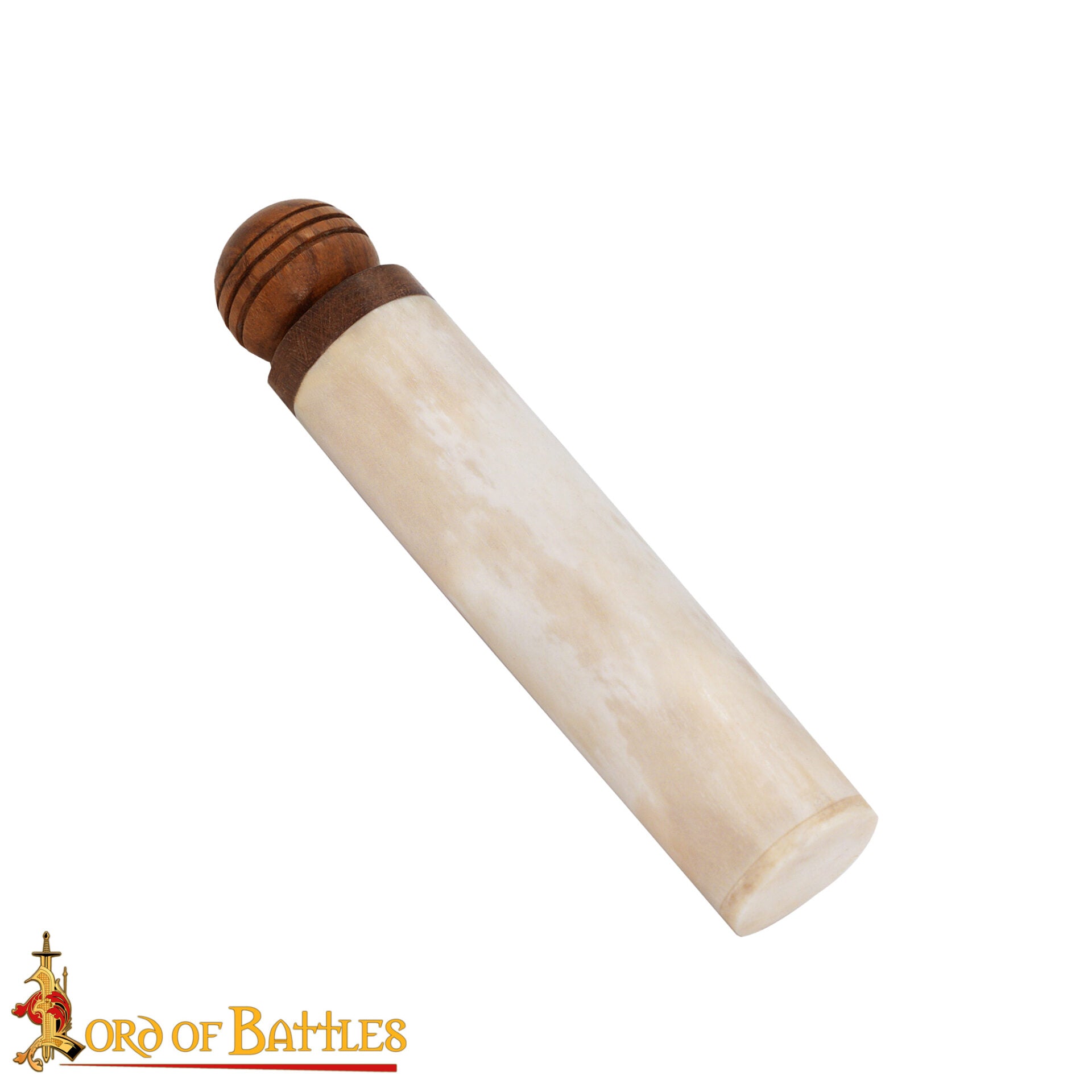 Porta Agujas Medieval de Hueso de Buey con Tapa de Madera - Tubo de Almacenaje Artesanal - Imagen 10