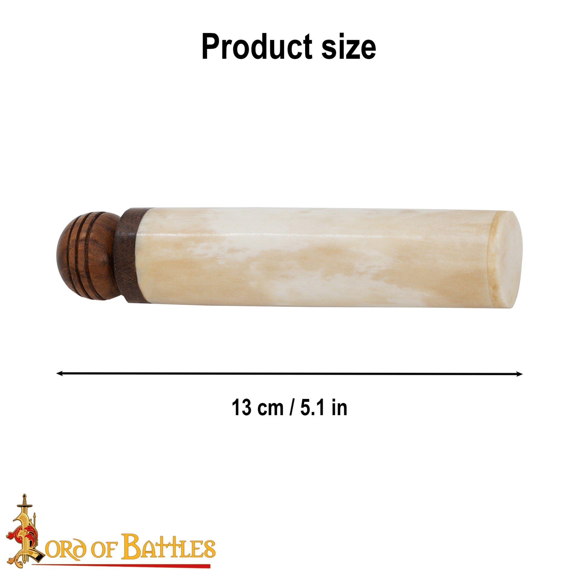 Porta Agujas Medieval de Hueso de Buey con Tapa de Madera - Tubo de Almacenaje Artesanal - Imagen 11