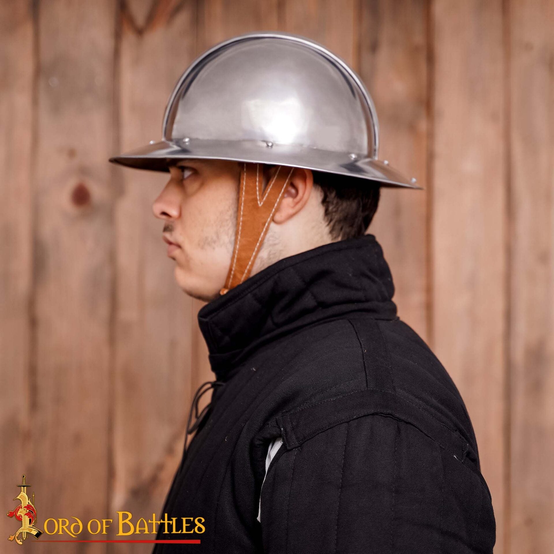 Sombrero Medieval de Infantería de Acero Calibre 18 / Sombrero de Guerra - Imagen 6