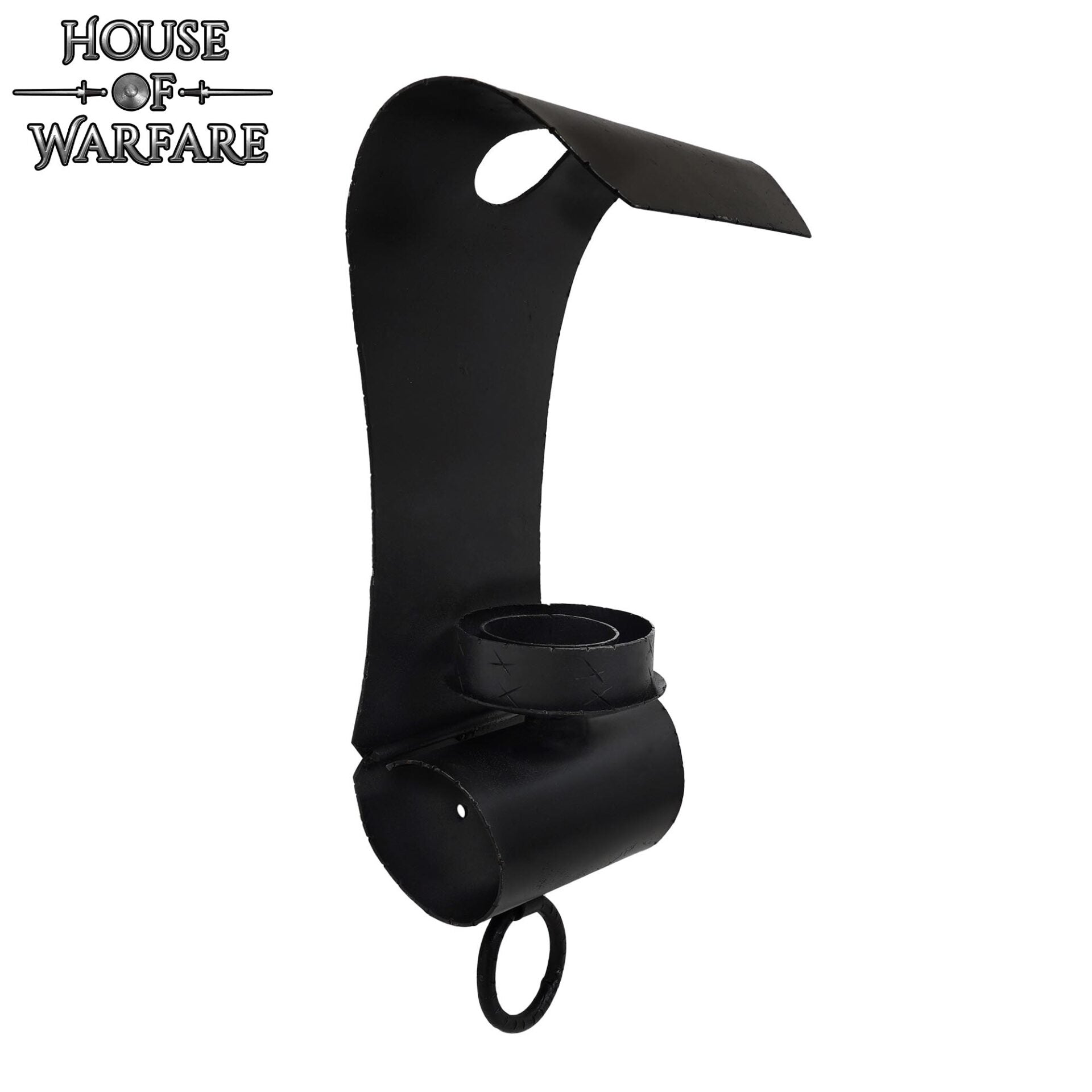 Vela Medieval de Hierro Forjado a Mano con Voluta para Montaje en Pared - Imagen 5