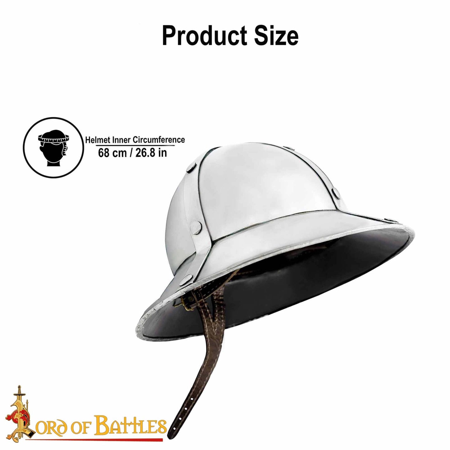 Casco de Infantería del Siglo Xiii-xiv con Forro de Cuero Calibre 16 - Imagen 3