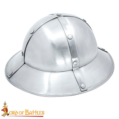 Casco de Infantería del Siglo Xiii-xiv con Forro de Cuero Calibre 16 - Imagen 4