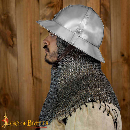 Casco de Infantería del Siglo Xiii-xiv con Forro de Cuero Calibre 16 - Imagen 6