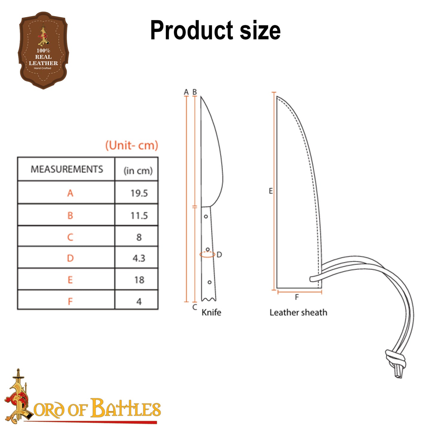 Cuchillo Vikingo de Acero Inoxidable con Mango de Hueso - Imagen 3