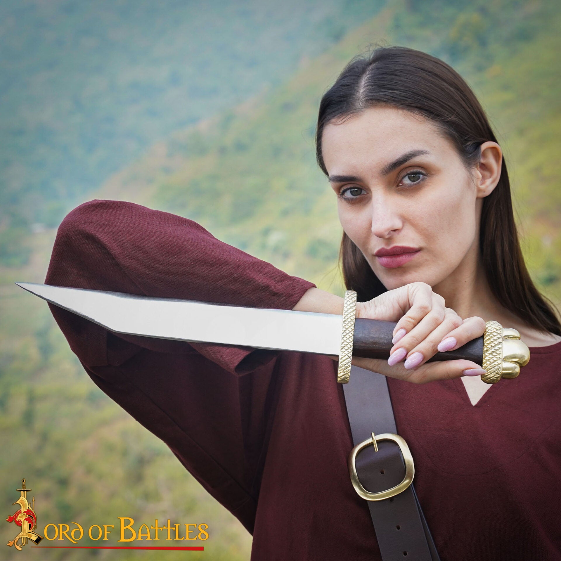 Daga Vikinga Seax con Vaina de Cuero - Imagen 5