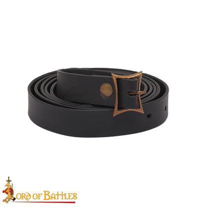 Cinturón Altomedieval con Hebilla Rectangular de Bronce - Imagen 3