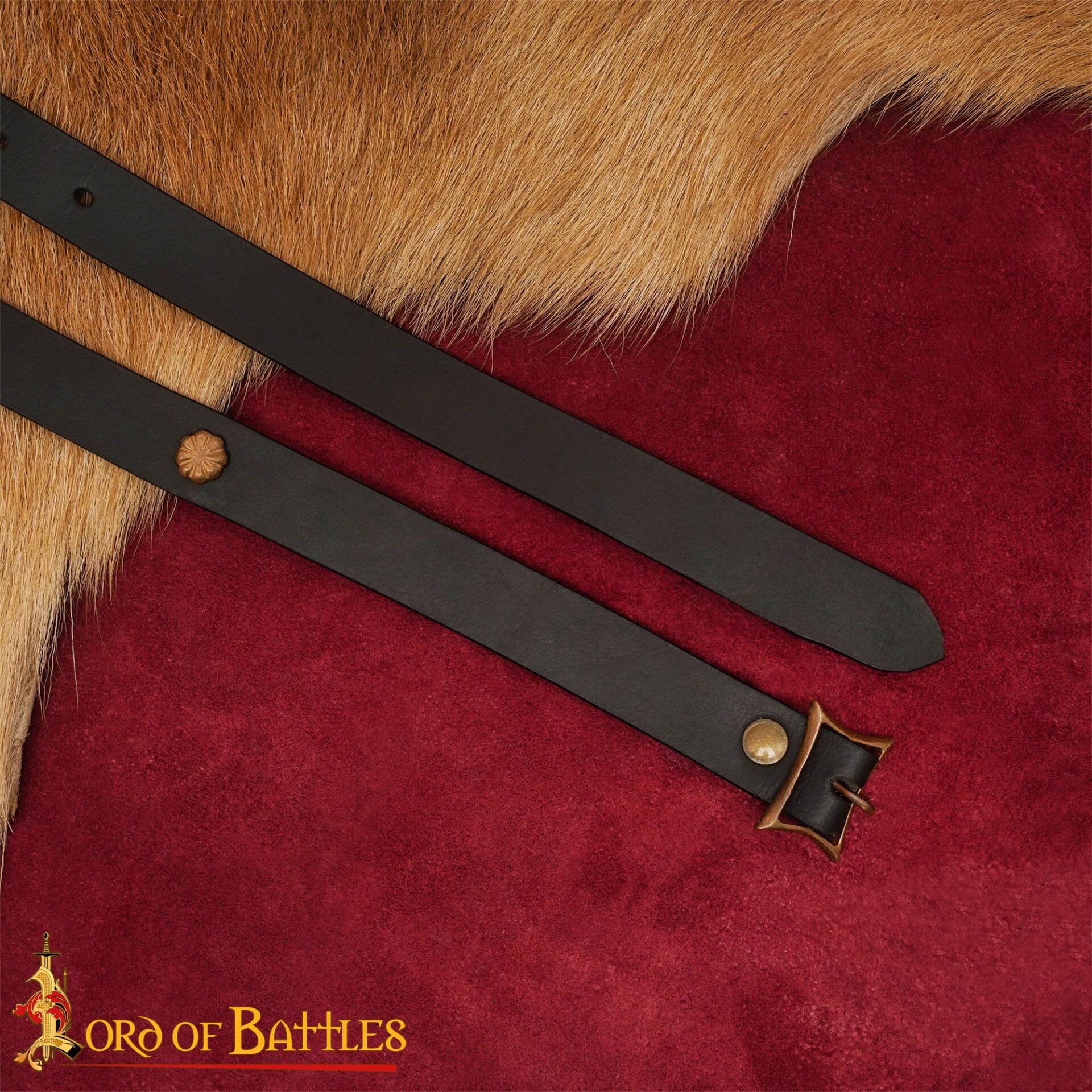 Cinturón Altomedieval con Hebilla Rectangular de Bronce - Imagen 6