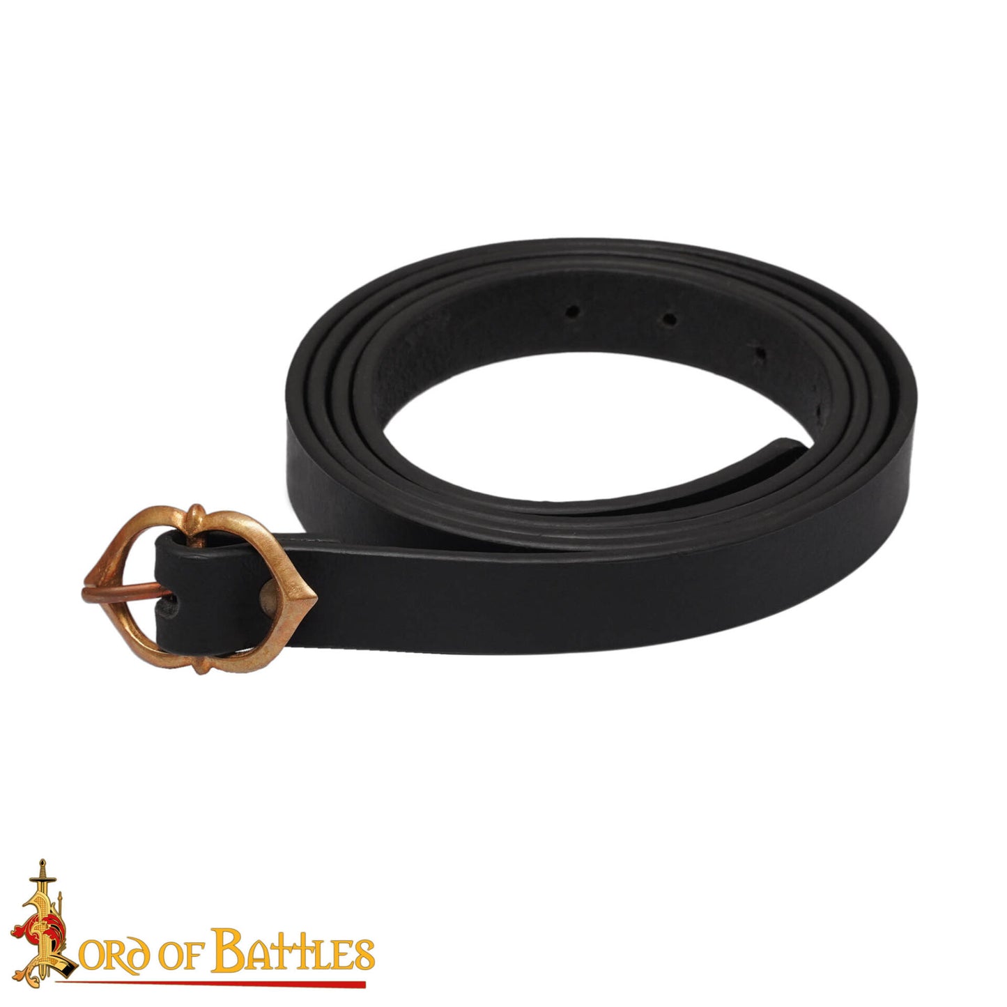 Cinturón Medieval de Cuero con Hebilla de Bronce Auténtico - Imagen 3