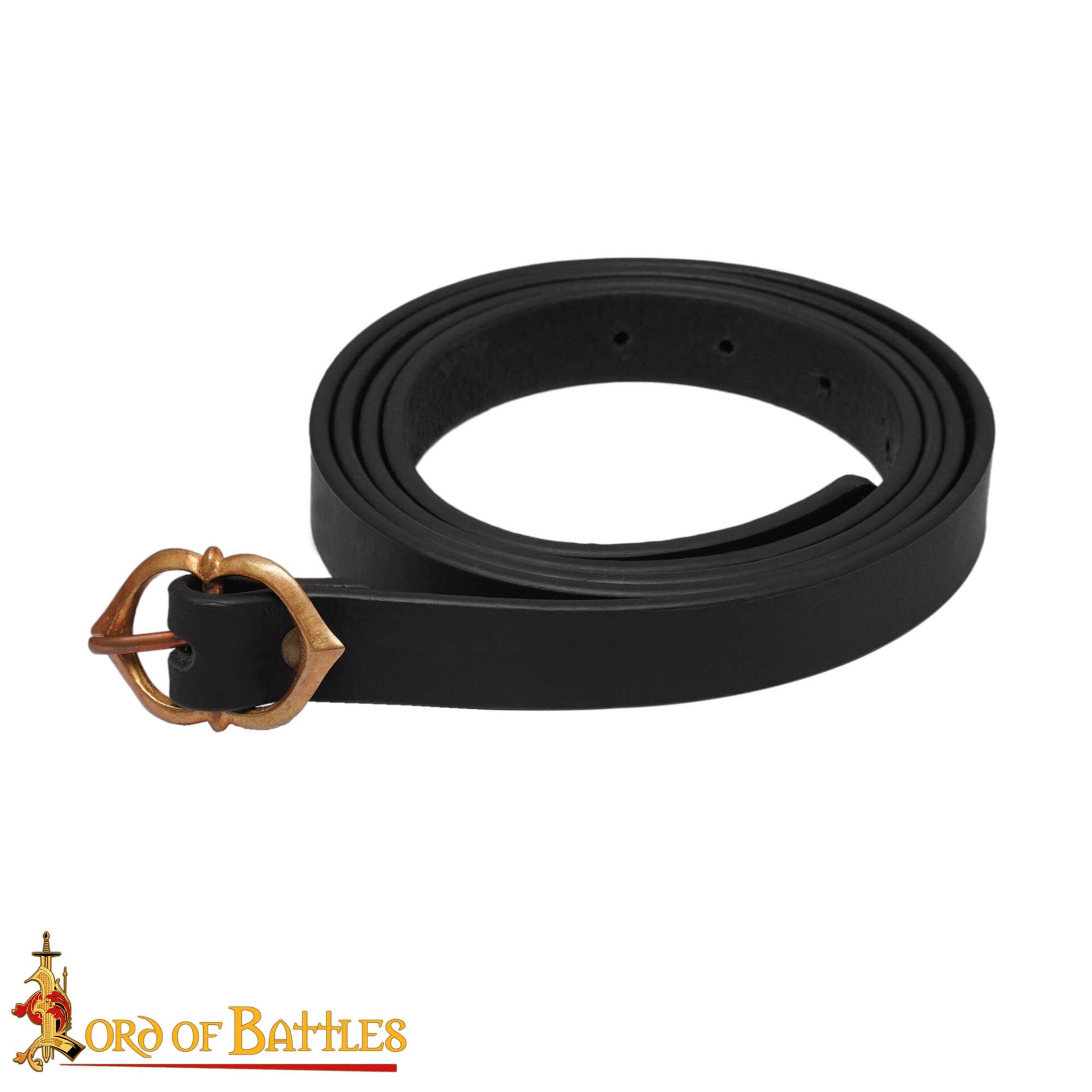 Cinturón Medieval de Cuero con Hebilla de Bronce Auténtico - Imagen 3