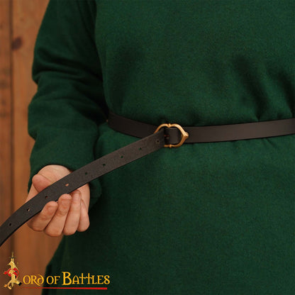 Cinturón Medieval de Cuero con Hebilla de Bronce Auténtico - Imagen 5
