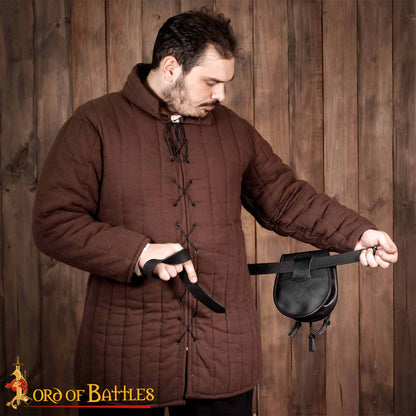 Sporran Medieval con Borlas Trenzadas Hecho a Mano de Cuero Genuino - Imagen 5