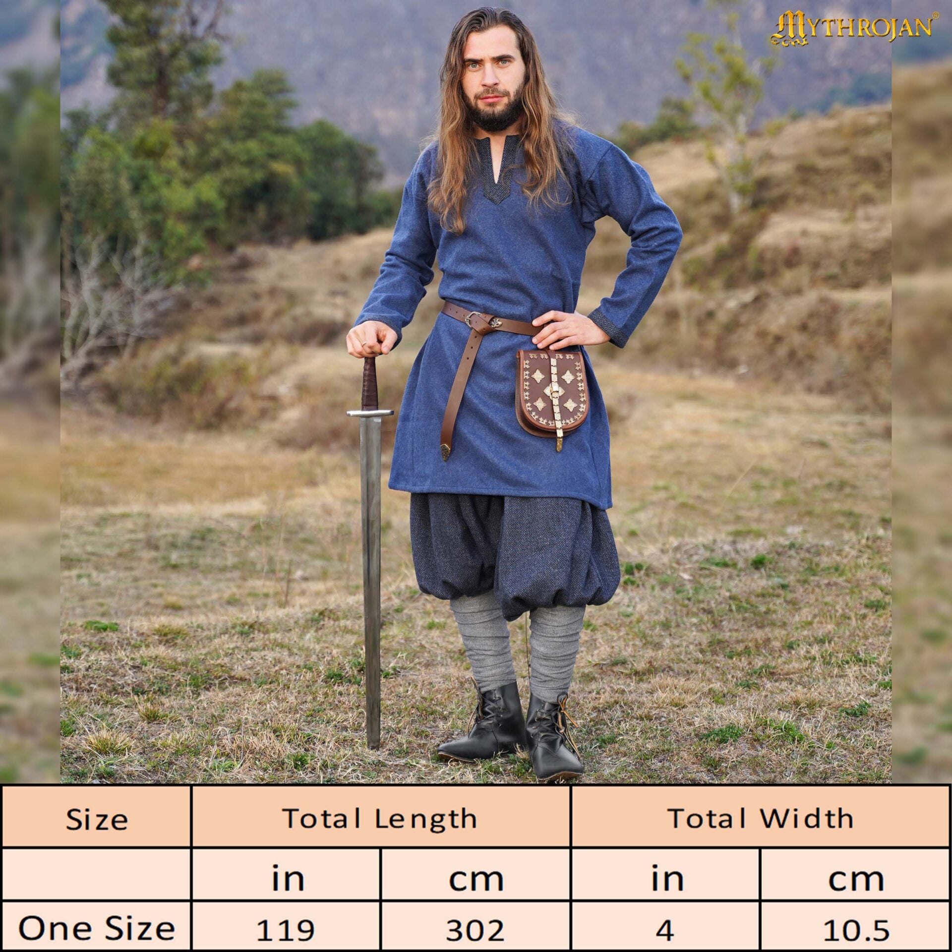 Cubrepiernas de Lana Raven Viking: Practicidad y Protección con Detalles Históricos - Imagen 3