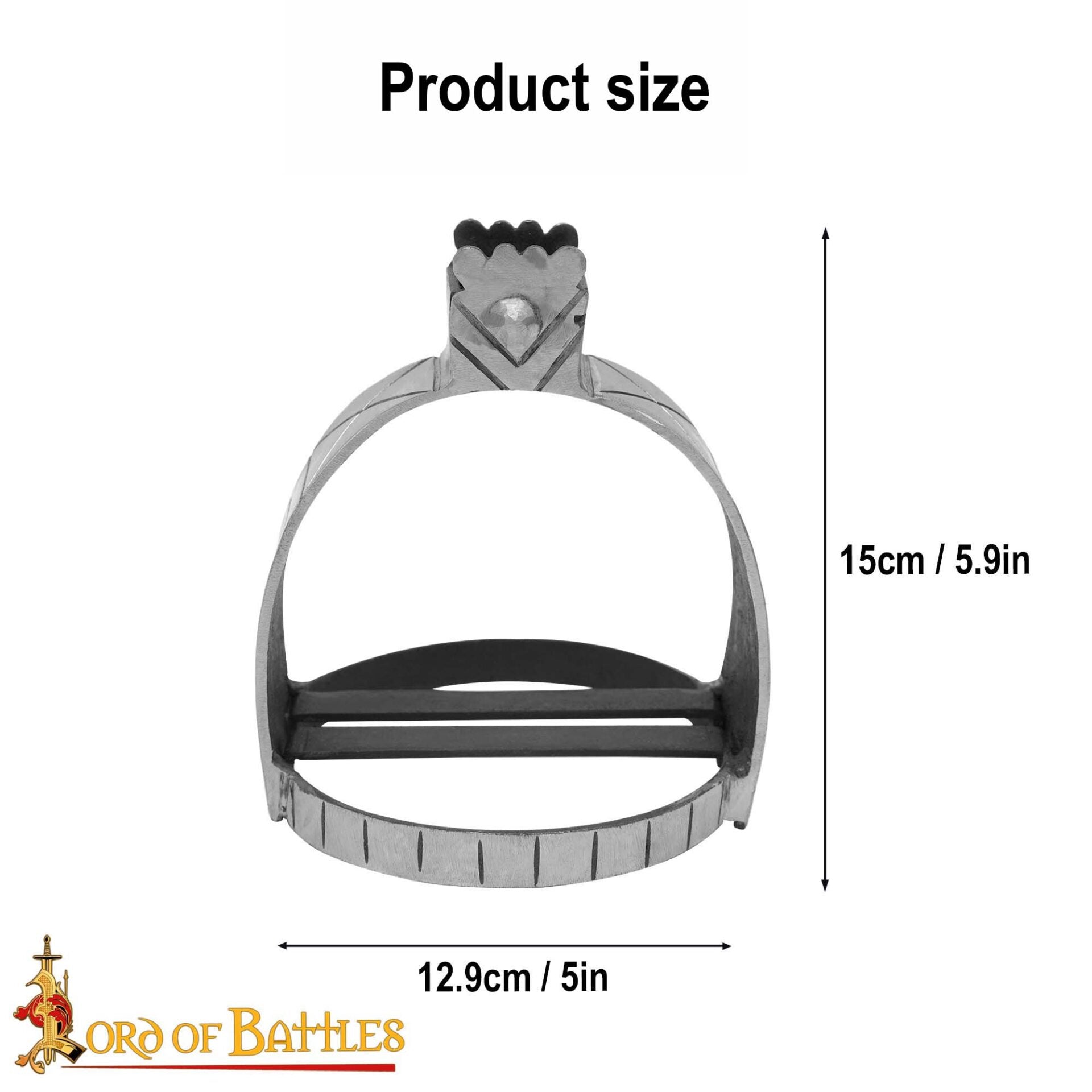 Estribos Medievales de Acero Forjados a Mano - Imagen 3