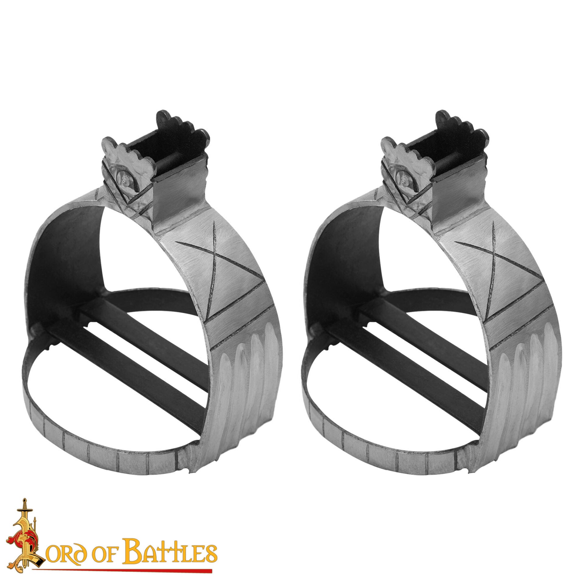 Estribos Medievales de Acero Forjados a Mano - Imagen 4