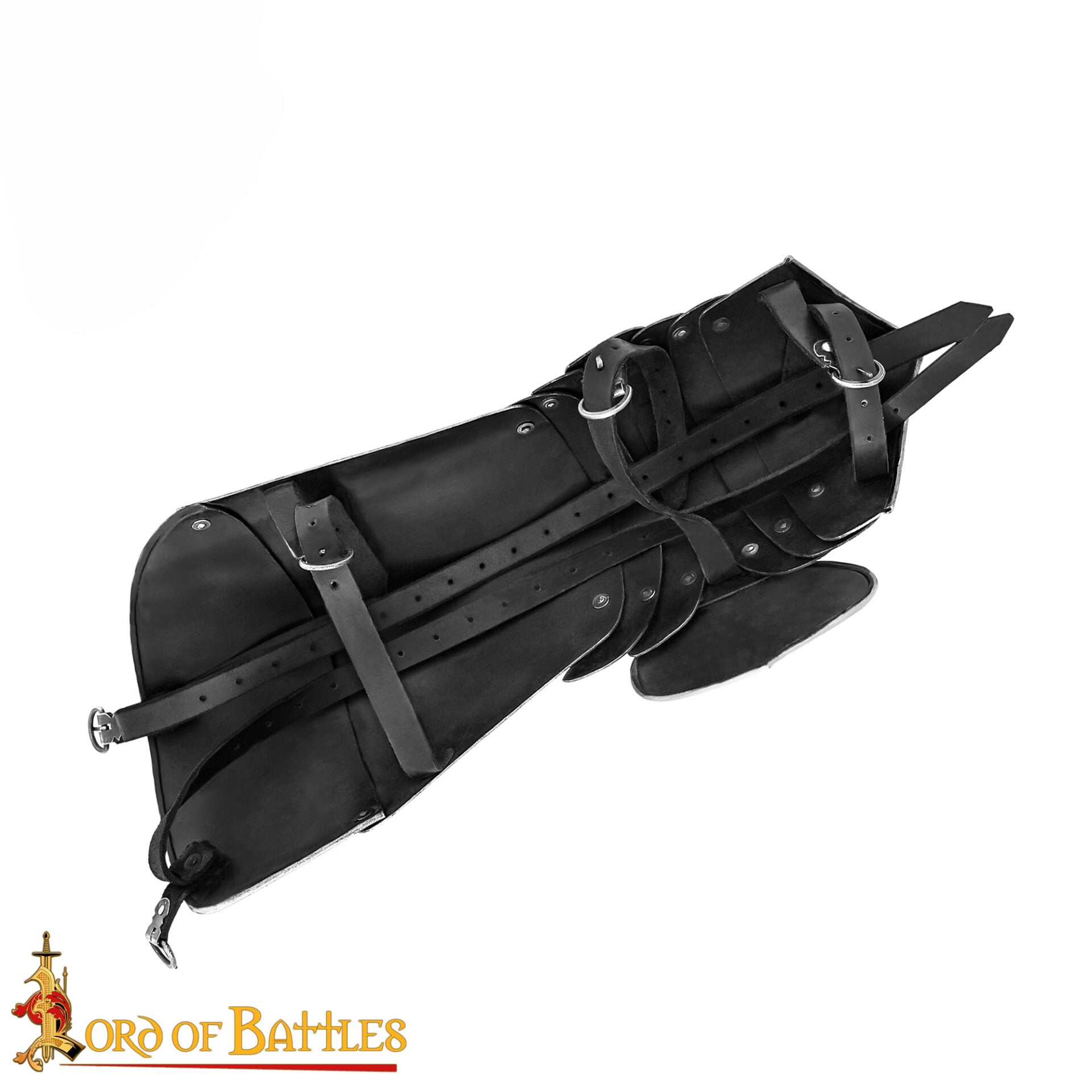 Armadura de Piernas de Caballero Gótico con Poleyns - Acero Pulido de Calibre 16 - Imagen 8