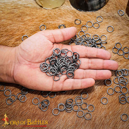 Anillos Sueltos de Acero - Anillo Conificado de 9 Mm - Calibre 16, Acabado Natural - 1kgs - Ideal para Bricolaje y Reparaciones de Cota de Malla - Imagen 2